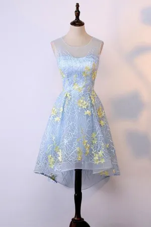 2024 New Arrival Scoop Tulle With Embroidery A Line Homecoming Dresses