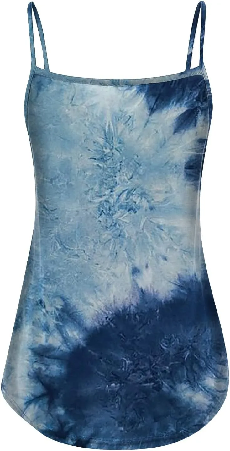 Beach Dresses for Women,2024 Summer Casual Loose Sleeveless Sling Sundress,Trendy Print Flowy Ruched Mini Boho Dress