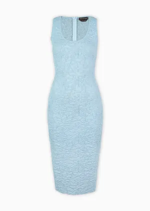 Beatrix – Metallic Textured Brocade Pencil Dress