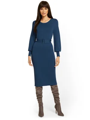 Belted Sweater Dress