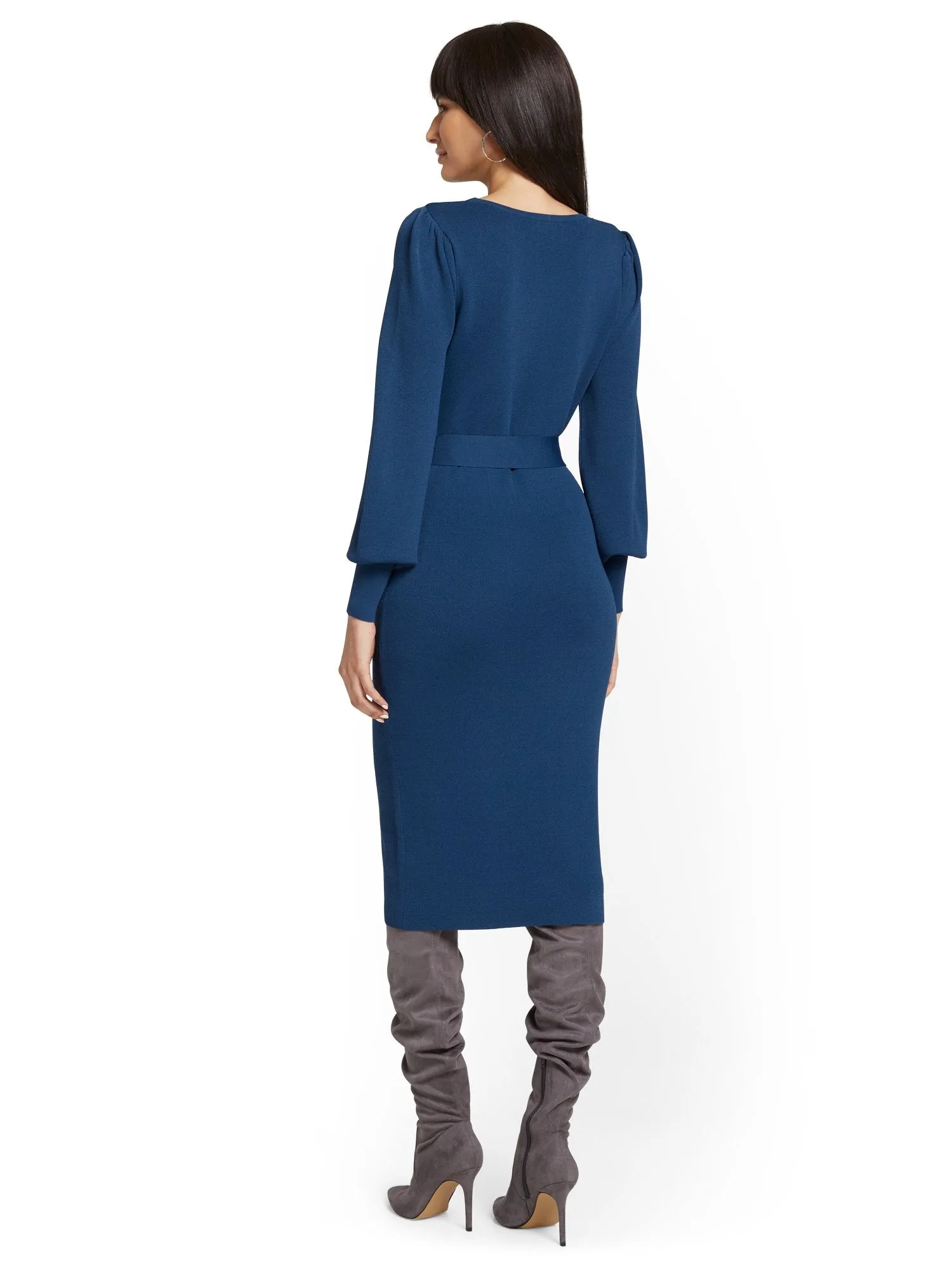 Belted Sweater Dress