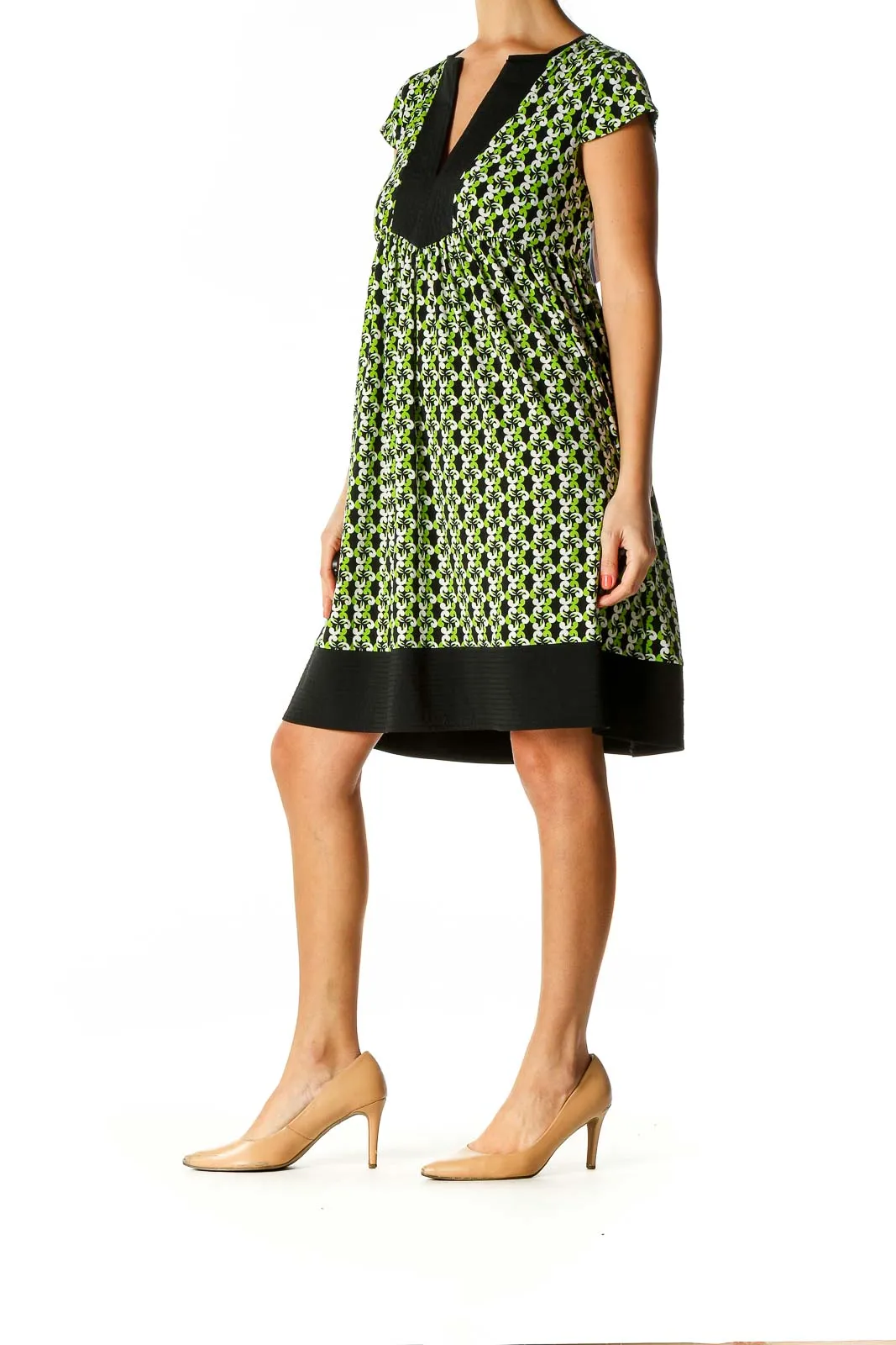Black Polka Dot Bohemian Fit & Flare Dress