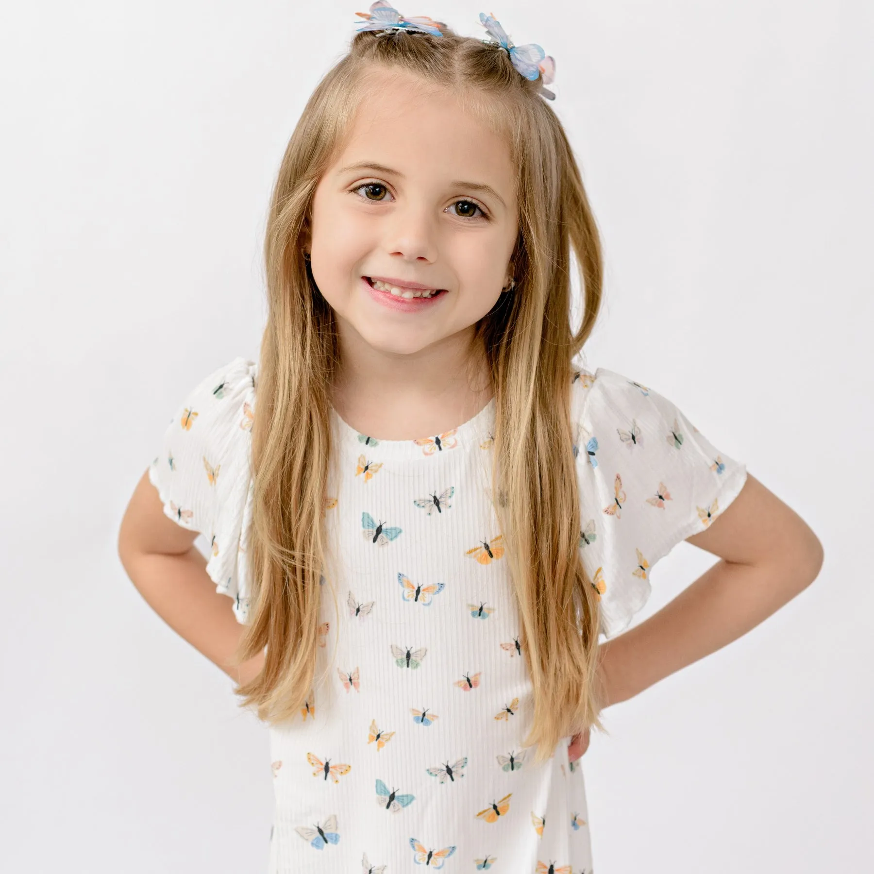 Butterflies Small Ribbed Pocket Dress