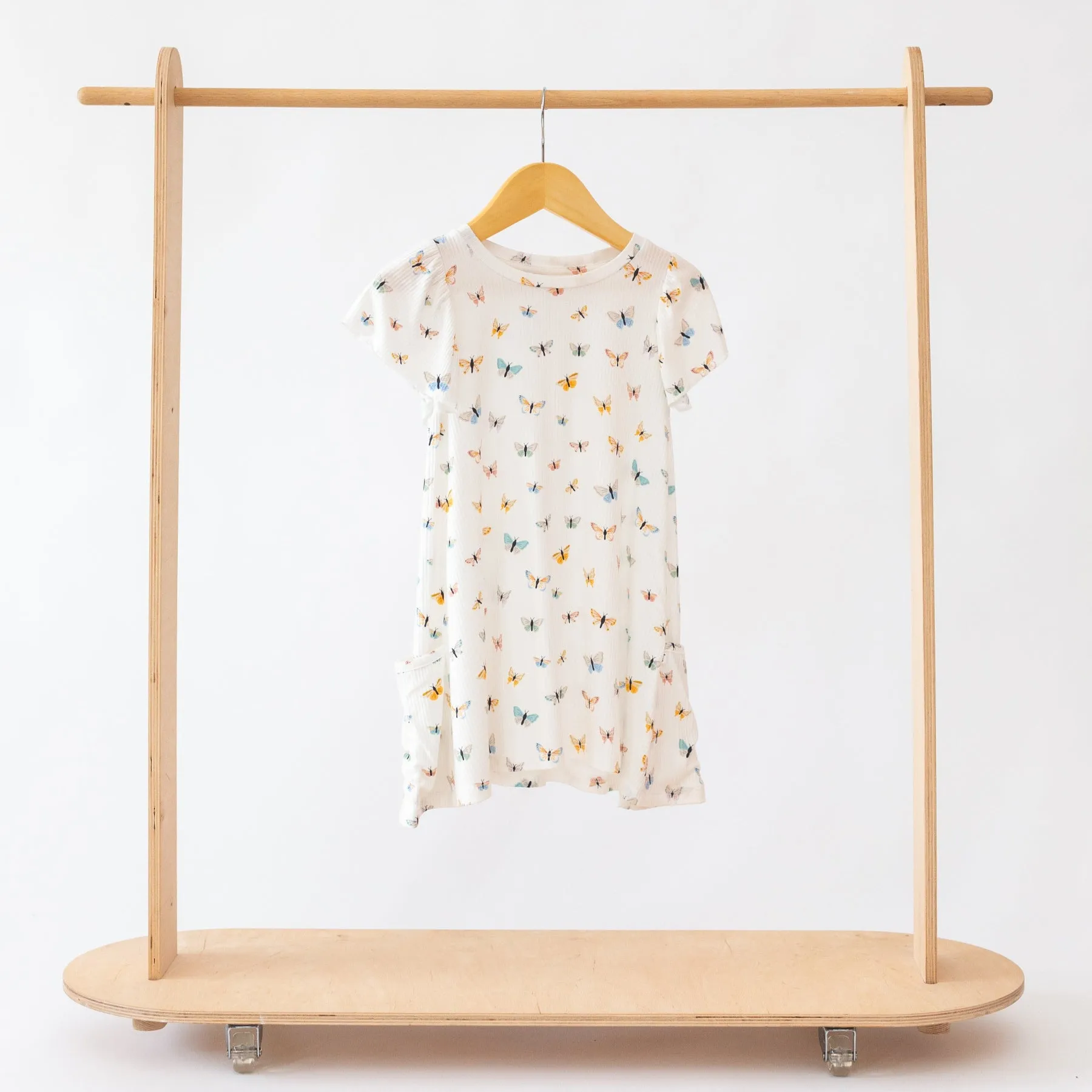 Butterflies Small Ribbed Pocket Dress