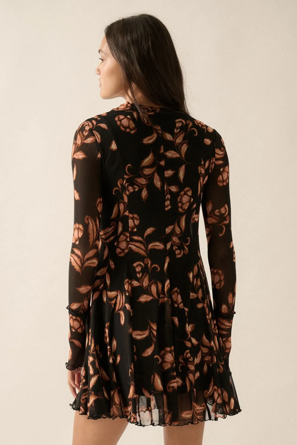 Cabrini Floral Mesh Swing Dress
