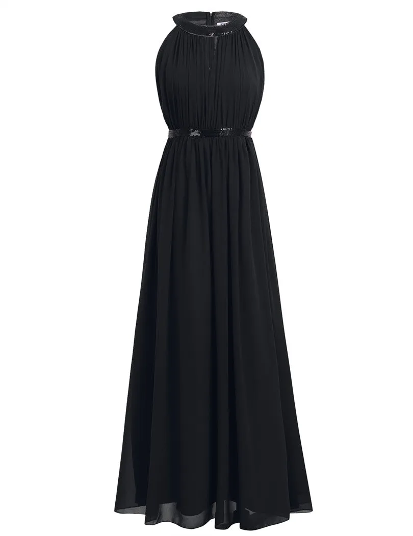 Chiffon Bridesmaid Dresses Bridal Maxi Prom Gown Princess Dress