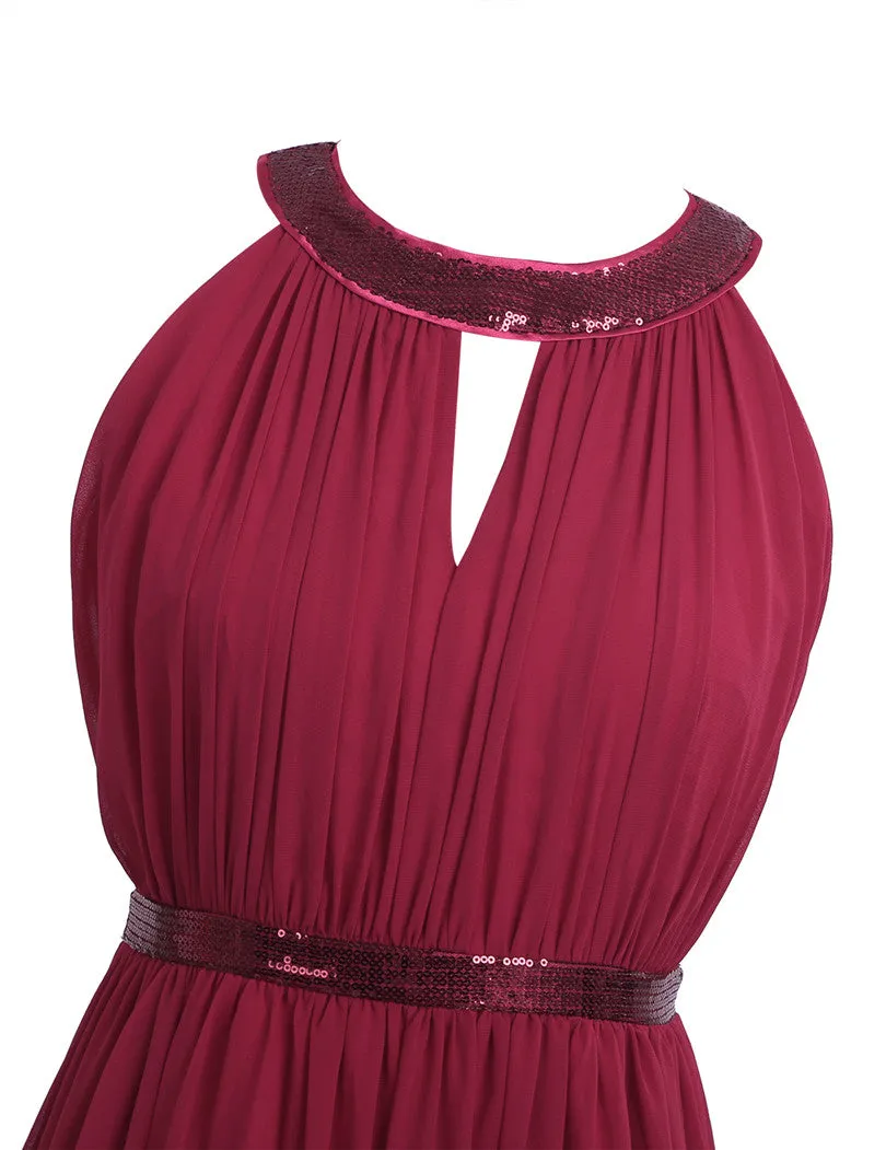 Chiffon Bridesmaid Dresses Bridal Maxi Prom Gown Princess Dress