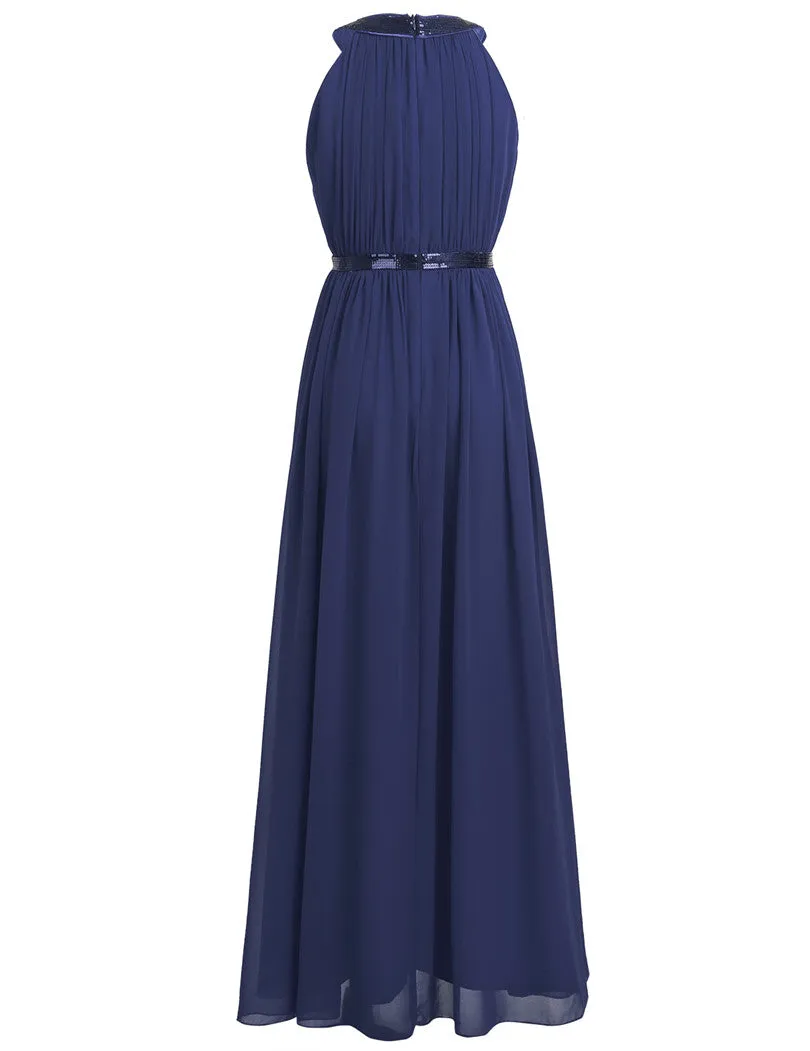 Chiffon Bridesmaid Dresses Bridal Maxi Prom Gown Princess Dress