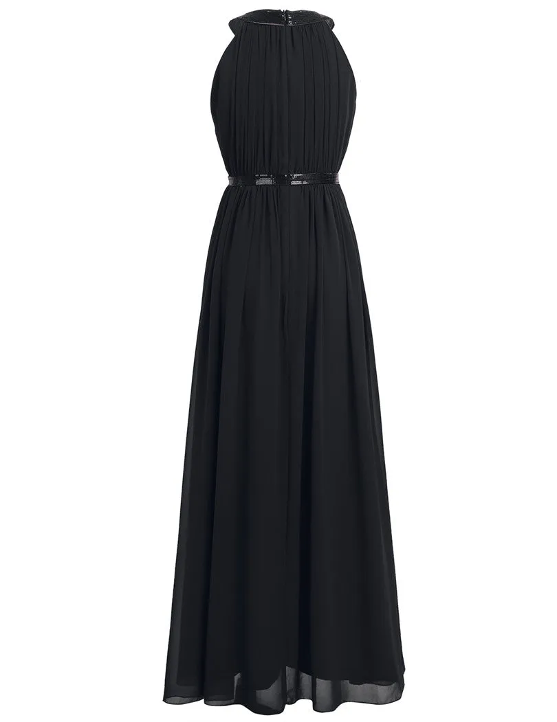 Chiffon Bridesmaid Dresses Bridal Maxi Prom Gown Princess Dress