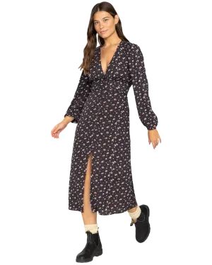 Cool Nights Dress in Black Sands