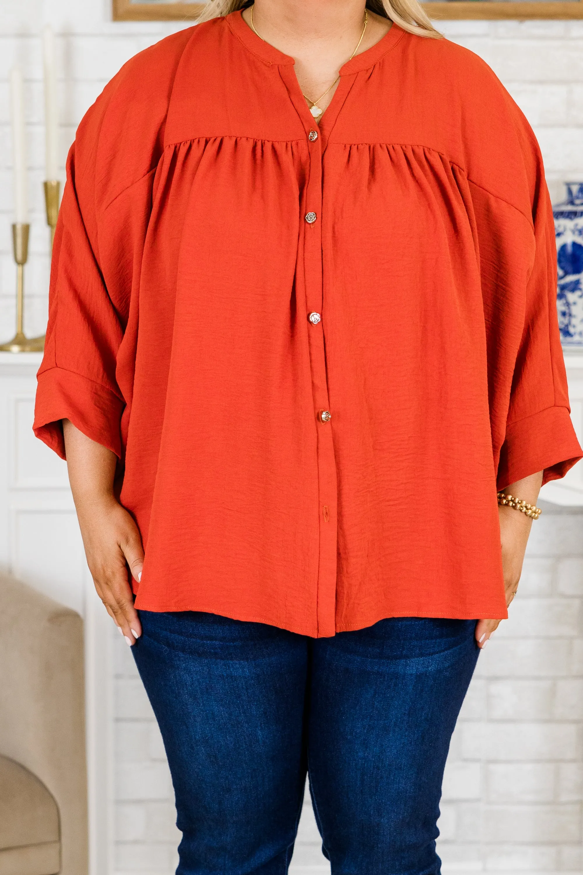 Fond Reflections Top, Orange