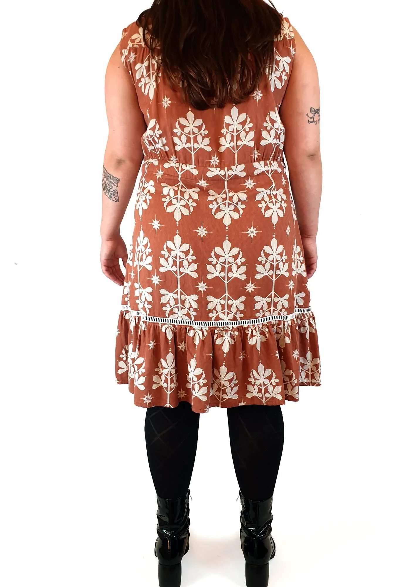 Frank & Dolly's brown print sleeveless dress size XL
