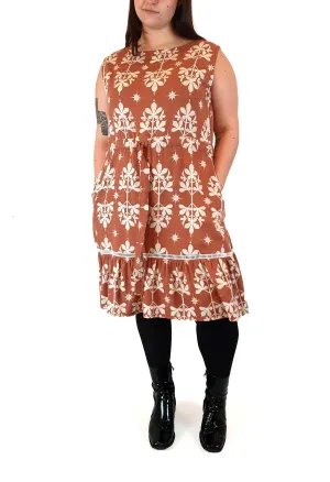Frank & Dolly's brown print sleeveless dress size XL