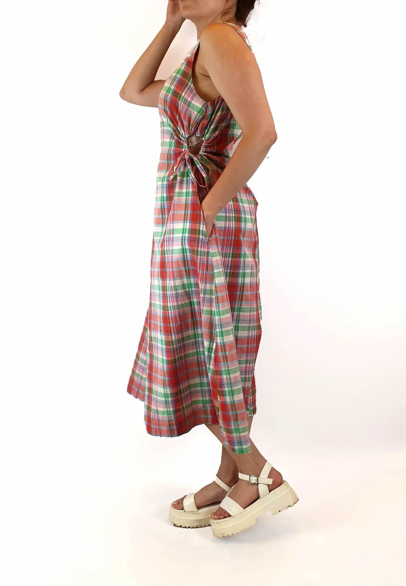 Gorman beautiful tartain print maxi dress size 10