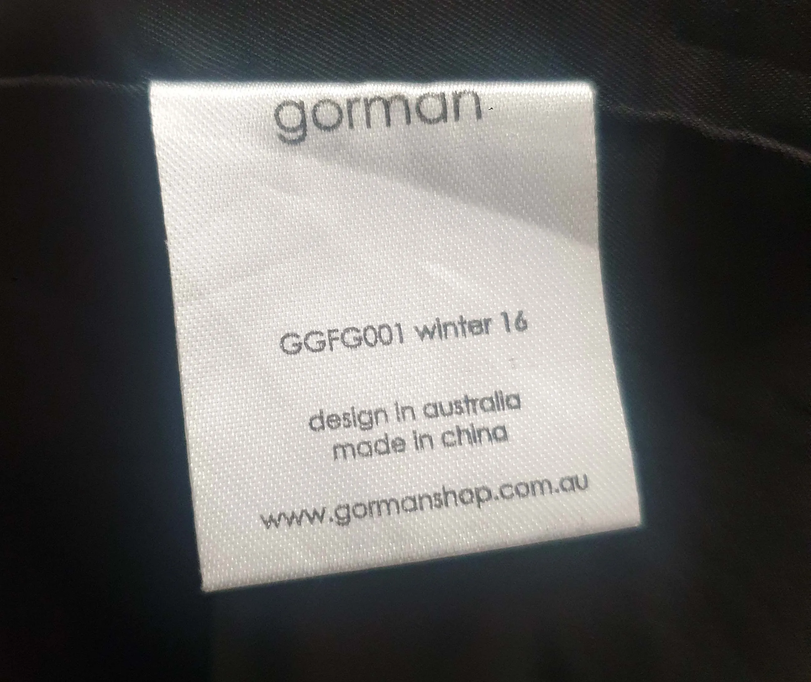 Gorman black dress with understated animal print size 10