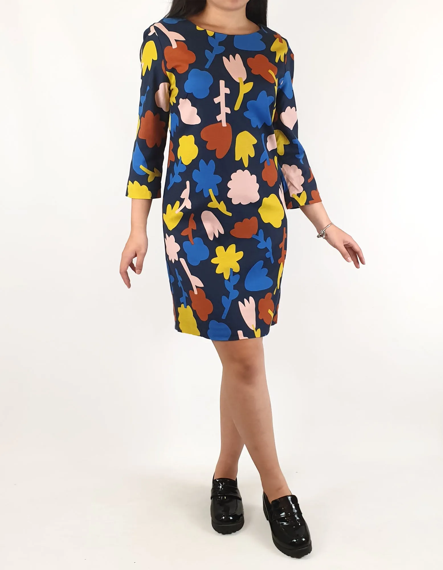 Gorman colourful flower print long sleeve dress size 6