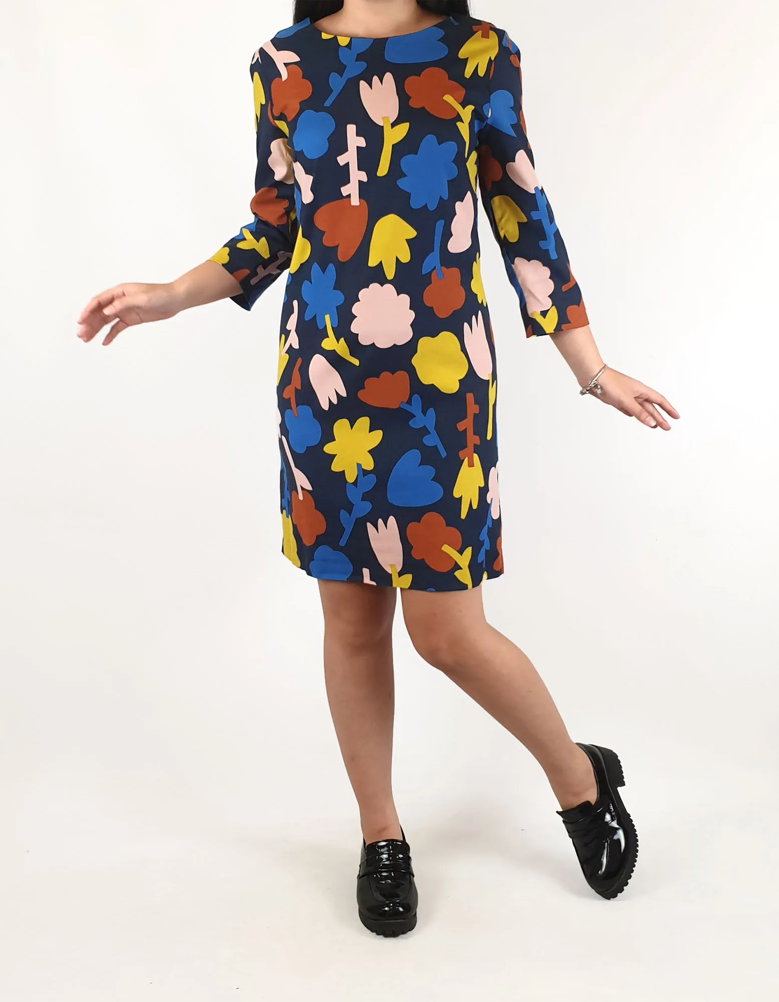 Gorman colourful flower print long sleeve dress size 6