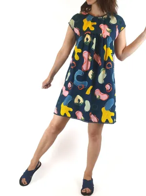 Gorman   Katie Eraser navy print dress size XS (best fits size 8)