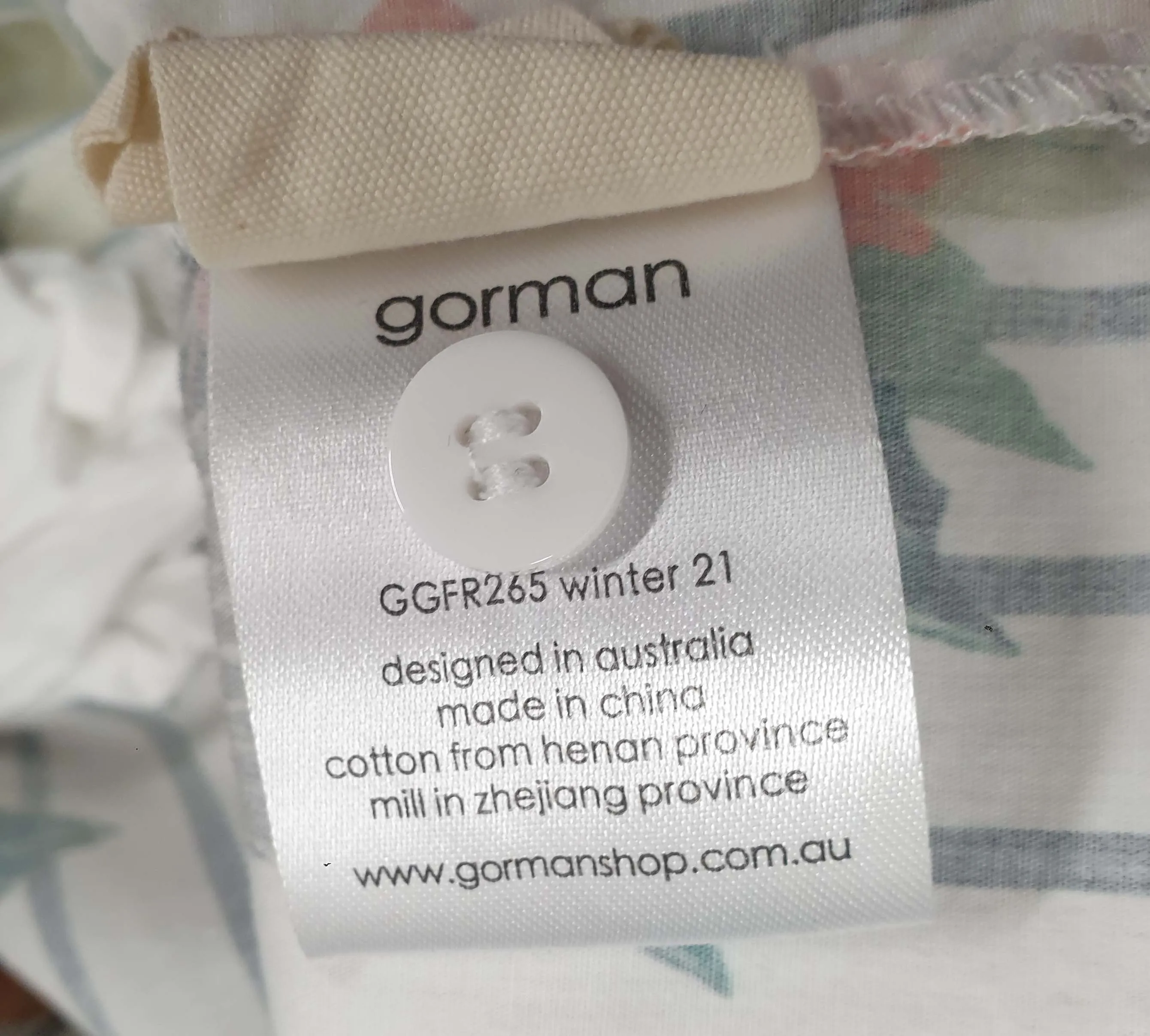 Gorman moth print shirt dress size 10