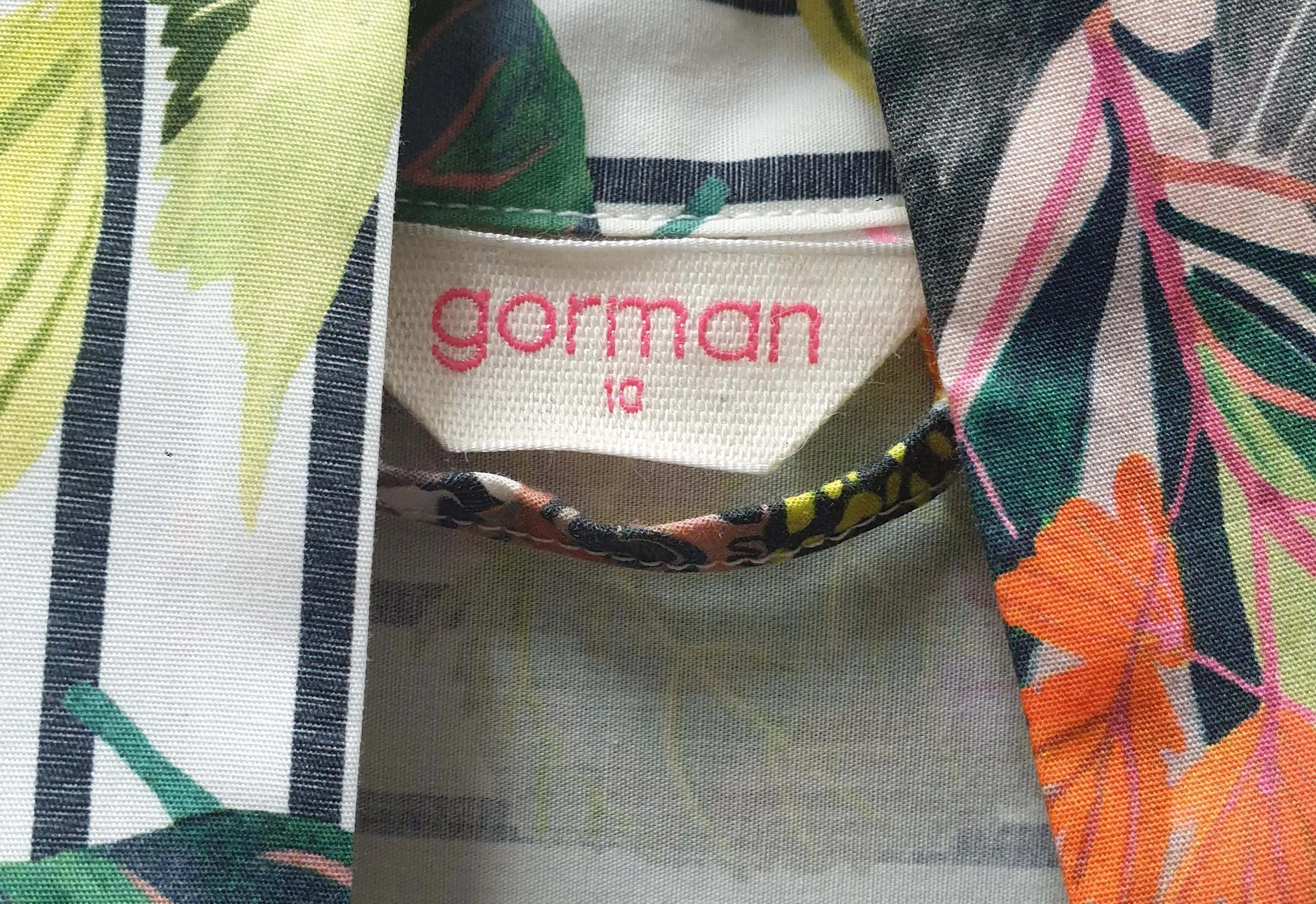 Gorman moth print shirt dress size 10