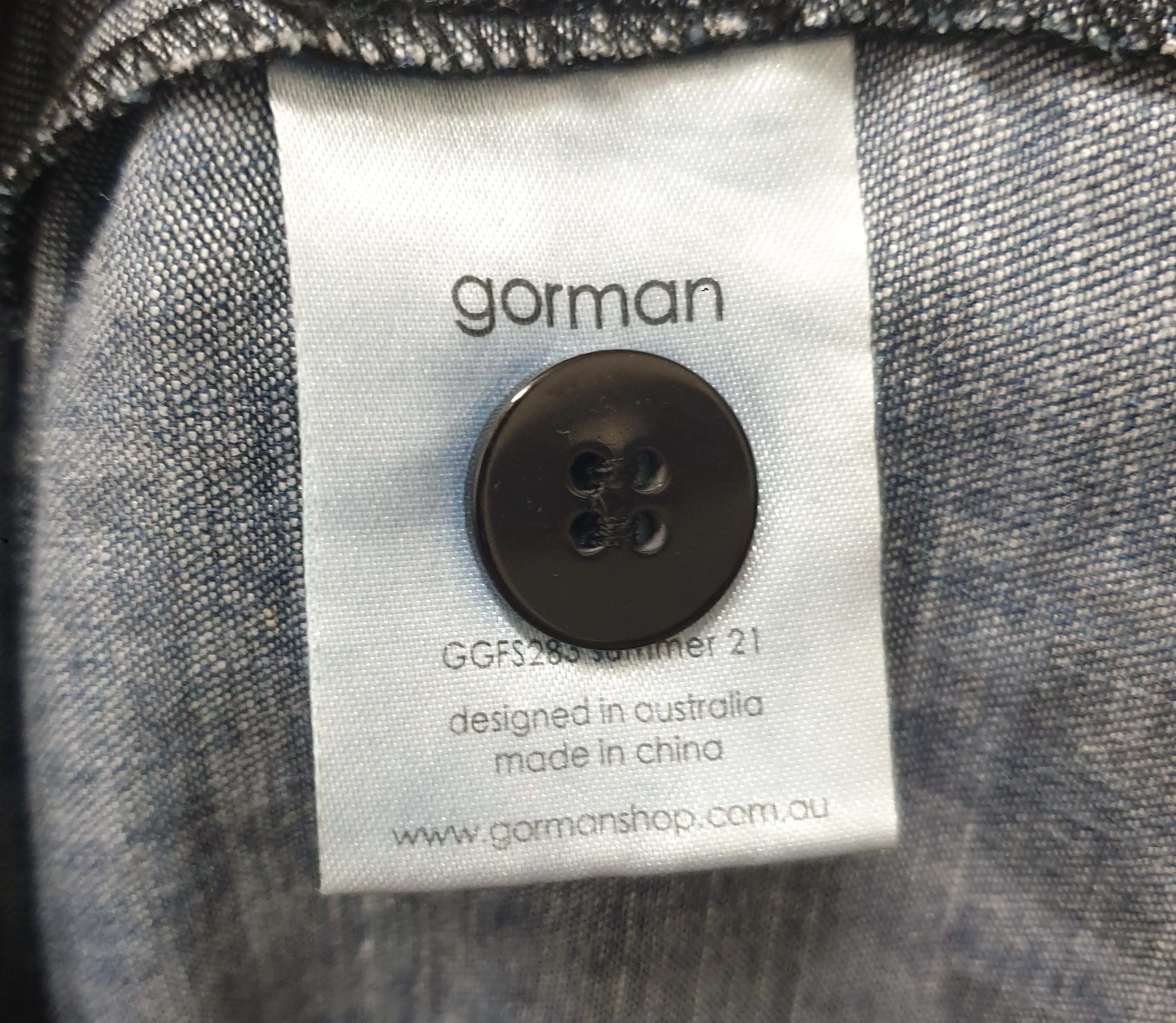 Gorman striped denim look dress with waist tie size 10
