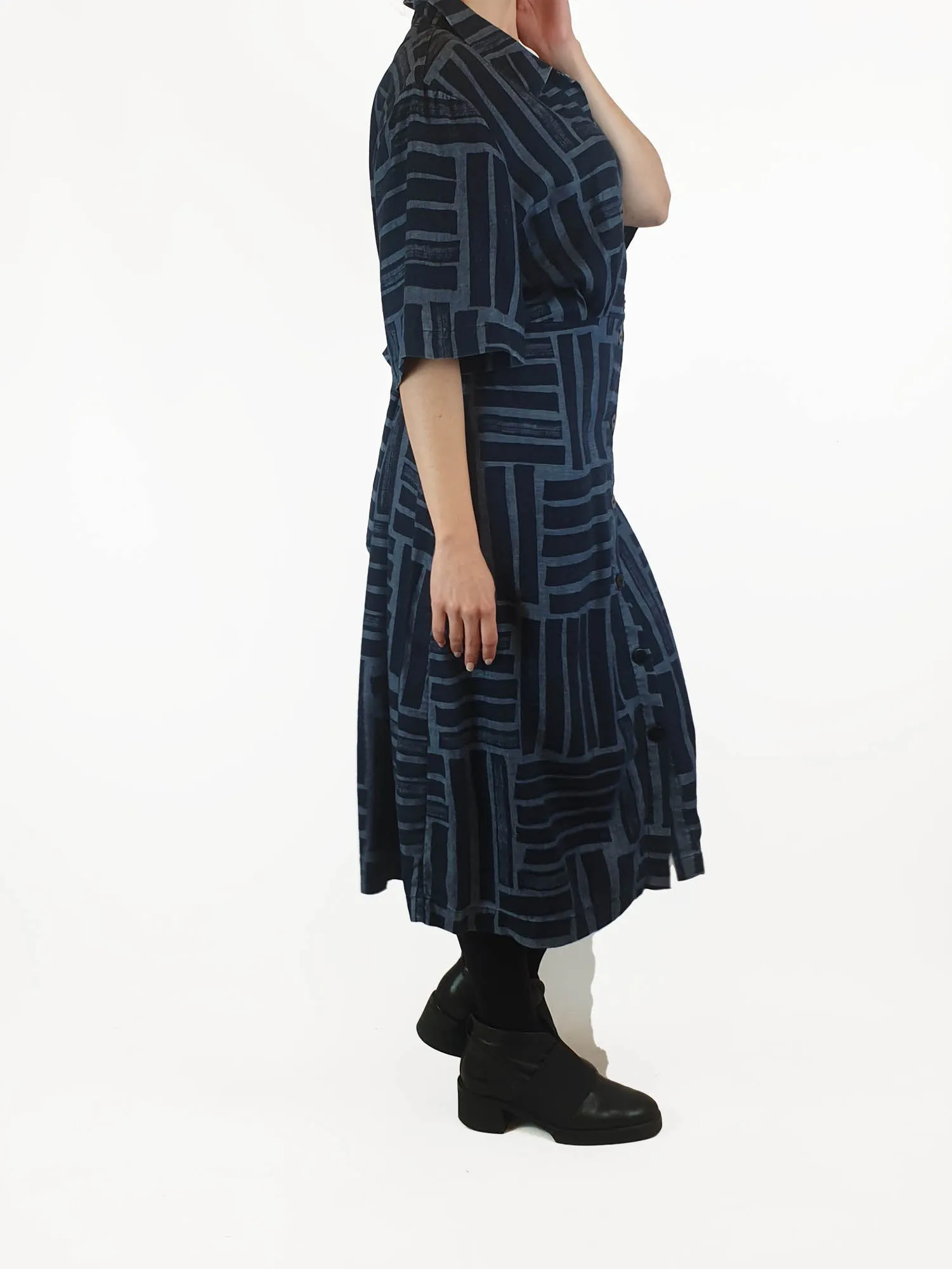 Gorman striped denim look dress with waist tie size 10