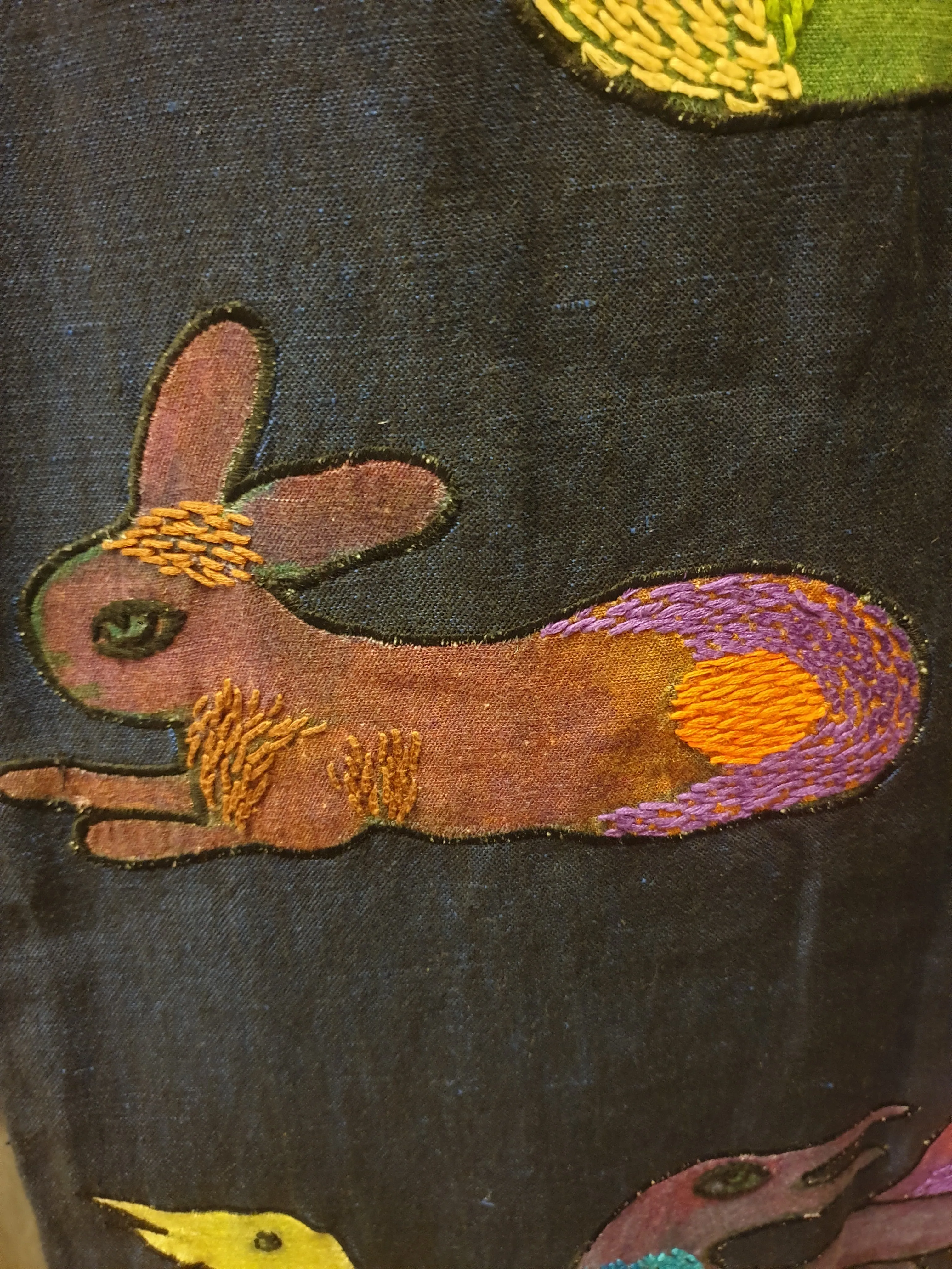 Gorman x Mirka Mora blue linen-cotton dress with embroydered animals size 6, fits 6-8