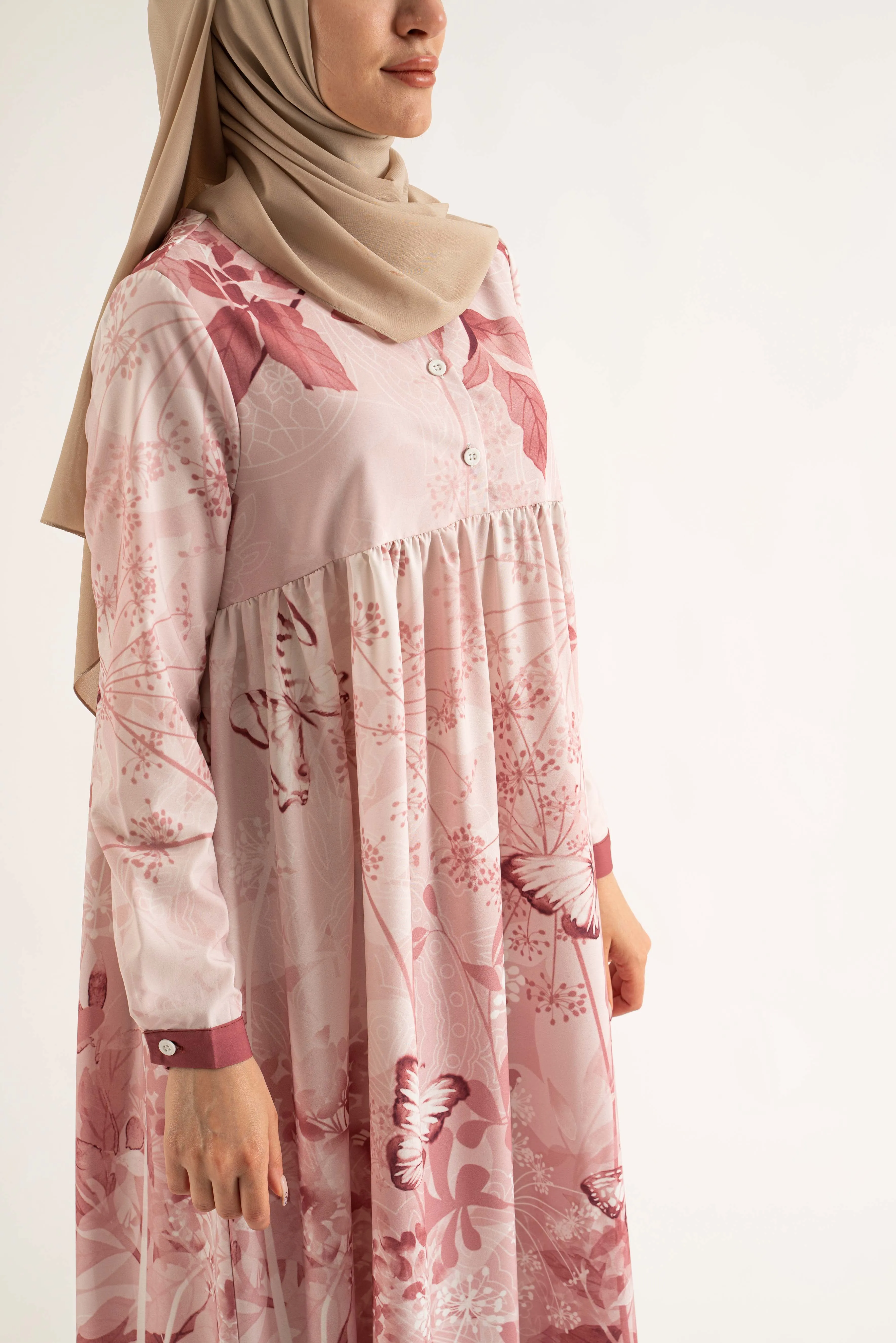 Hayaa Maxi Dress - Dusty Pink