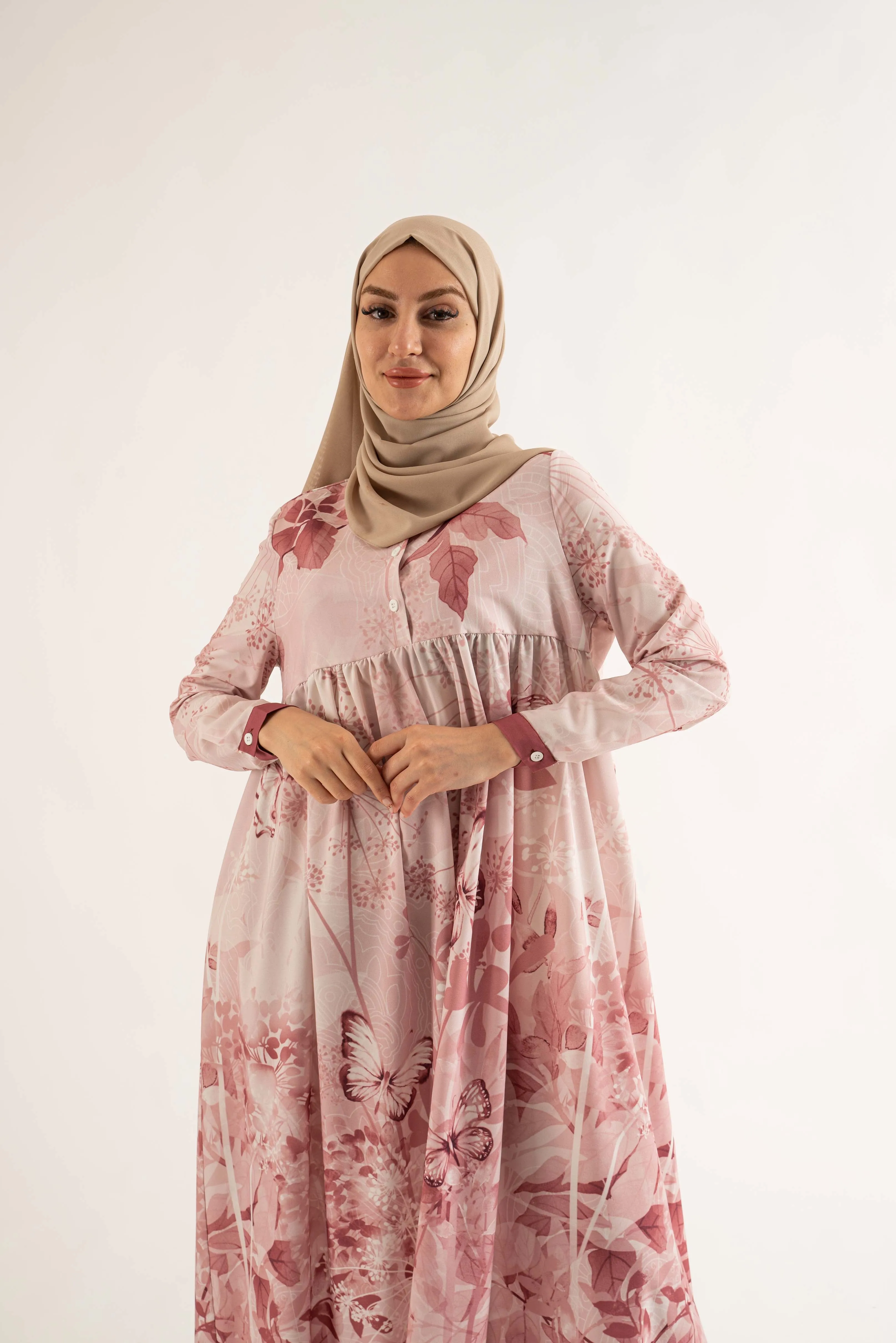 Hayaa Maxi Dress - Dusty Pink