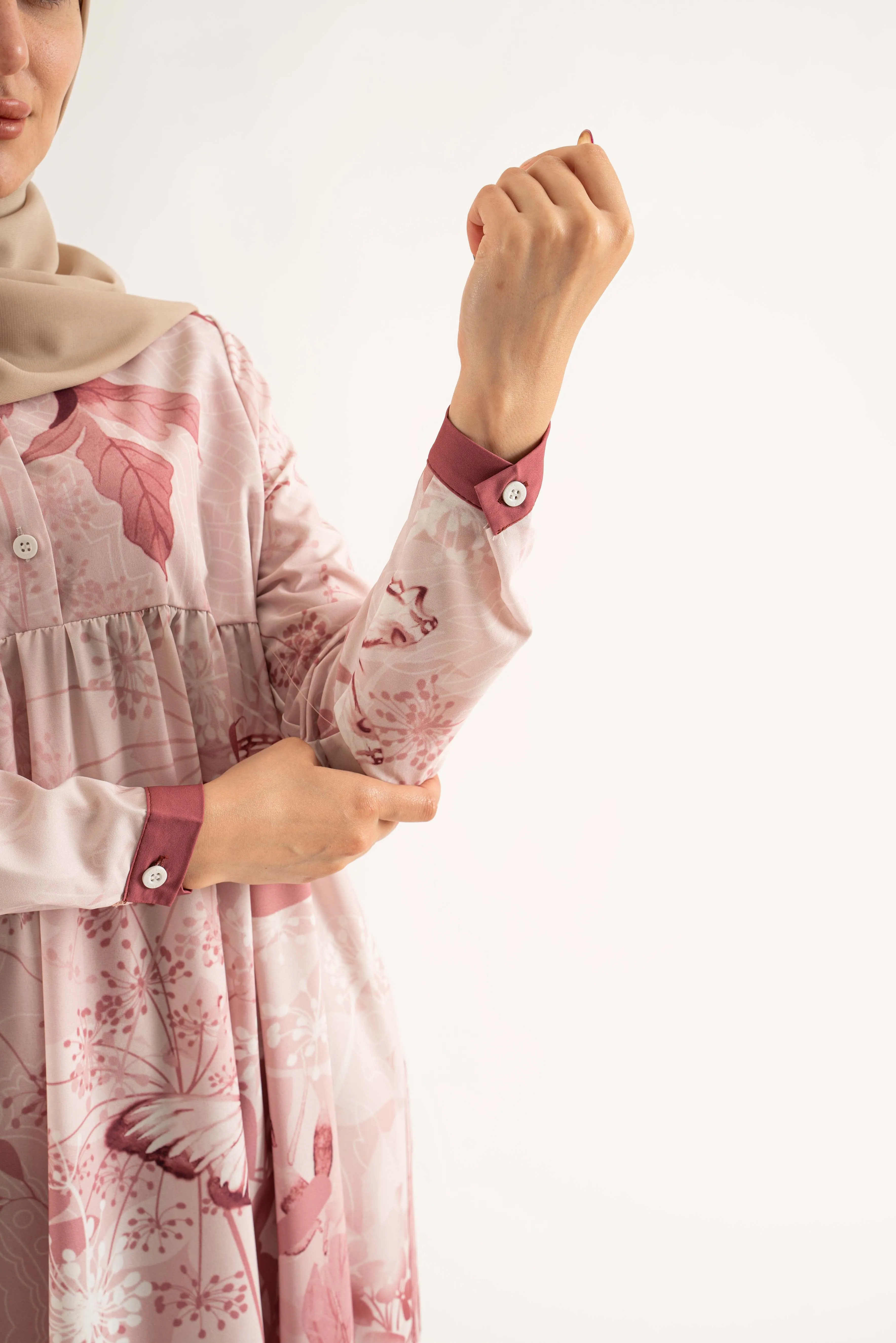 Hayaa Maxi Dress - Dusty Pink