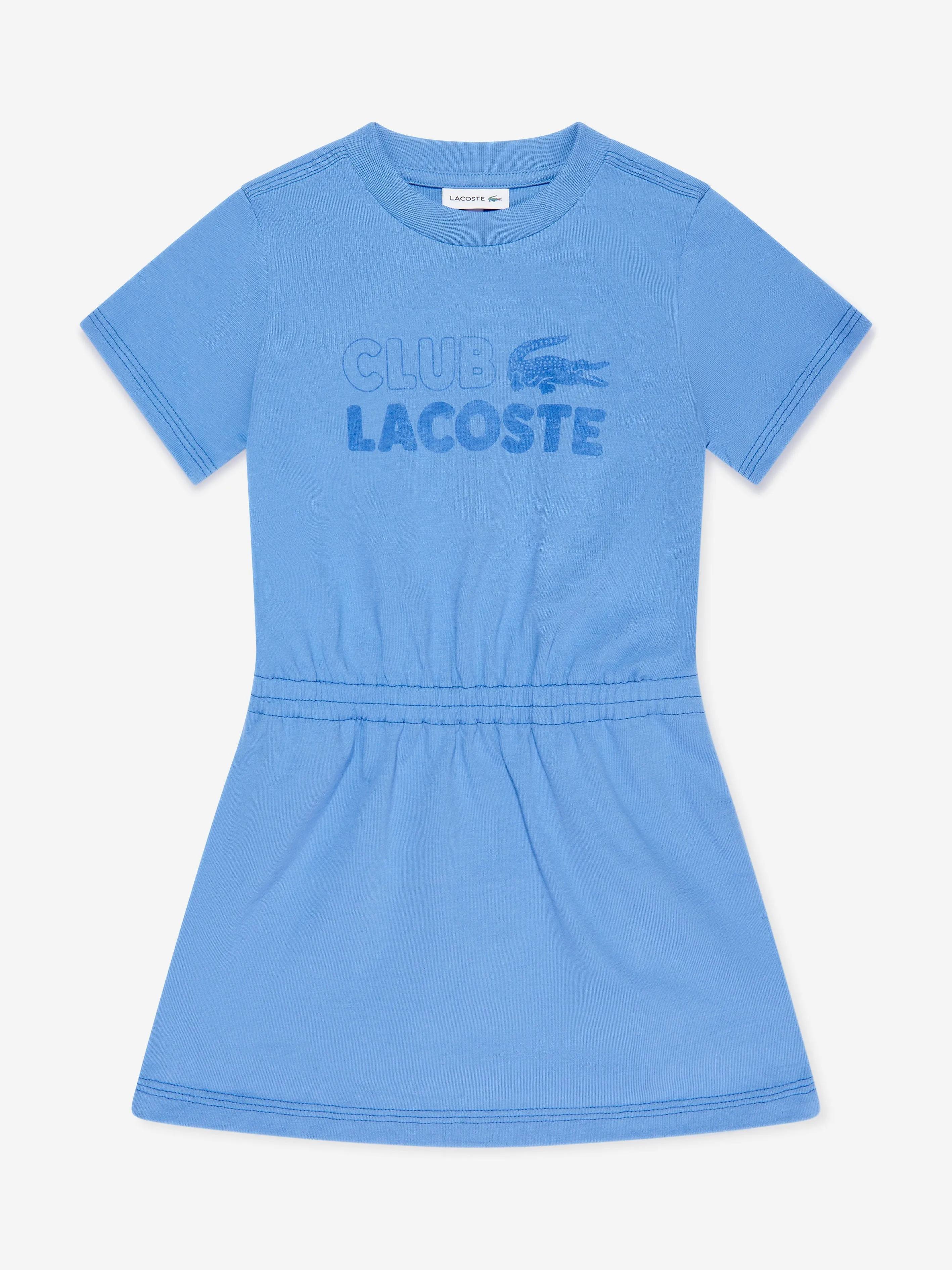 Lacoste Girls Logo Dress in Blue