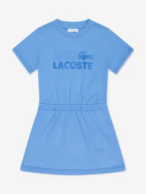 Lacoste Girls Logo Dress in Blue