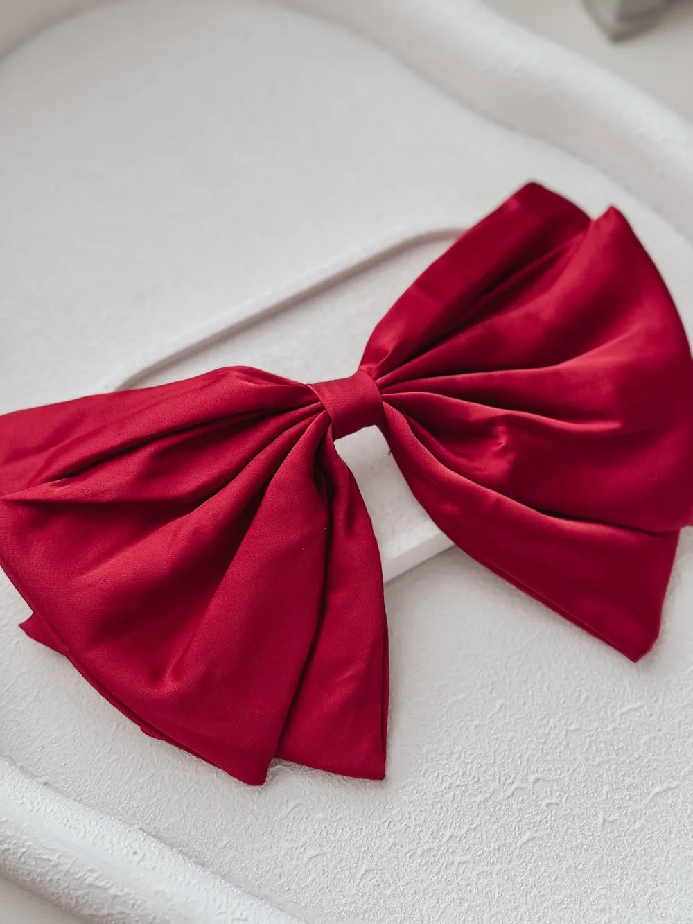 Large Red Satin Christmas Bow