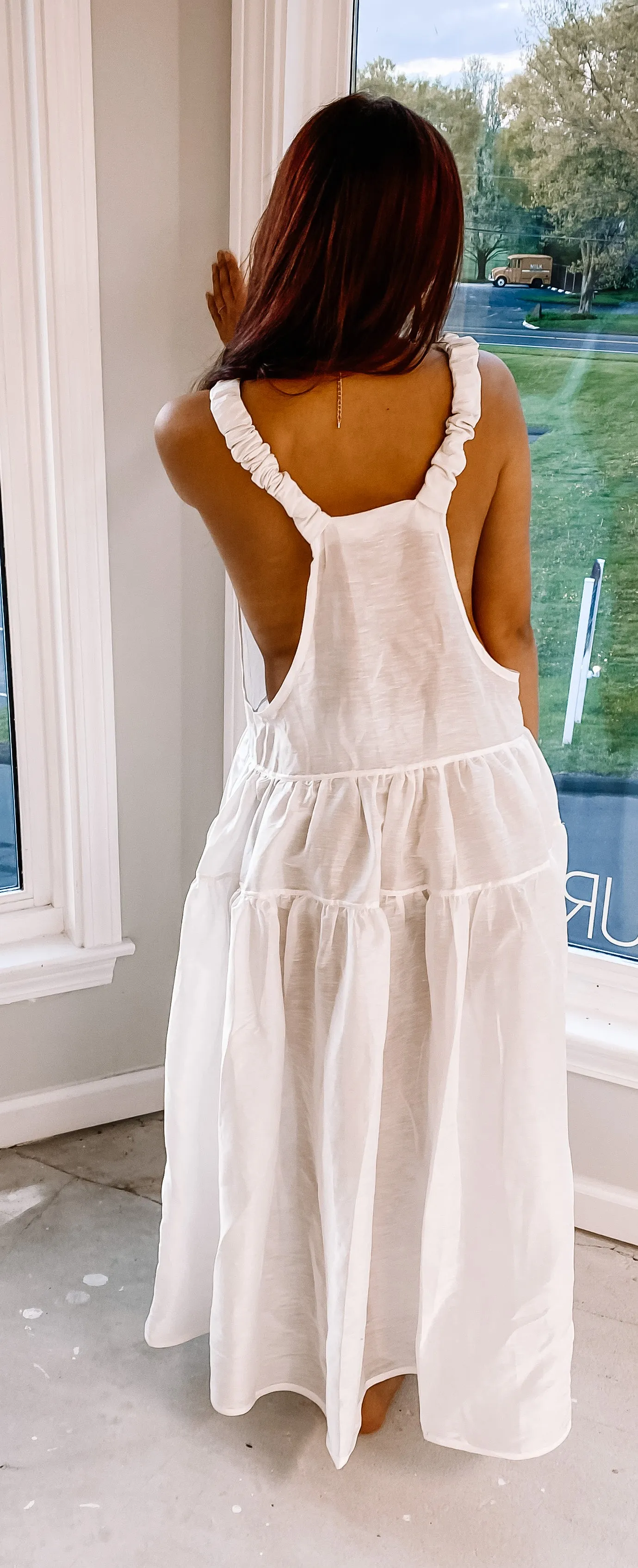 Leather strap midi Dress by Maurizio