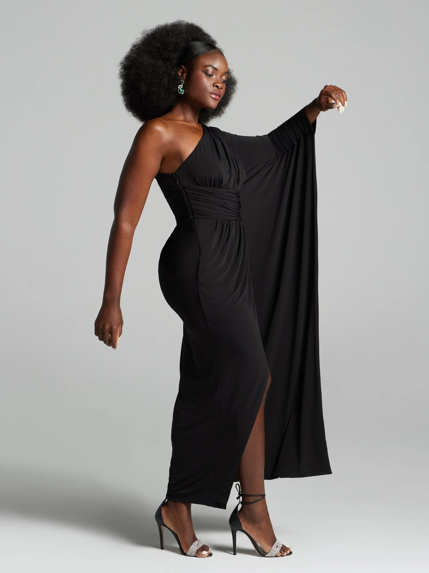 Leire One-Shoulder Ruched Dress