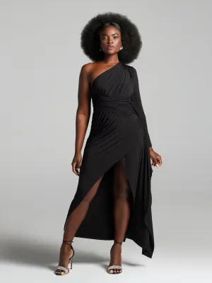 Leire One-Shoulder Ruched Dress