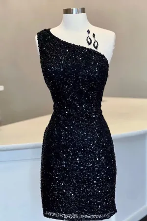 Luolandi Homecoming Dress Sequins Homecoming Dress Fitted Bodycon Short Cocktail Dresses Sexy