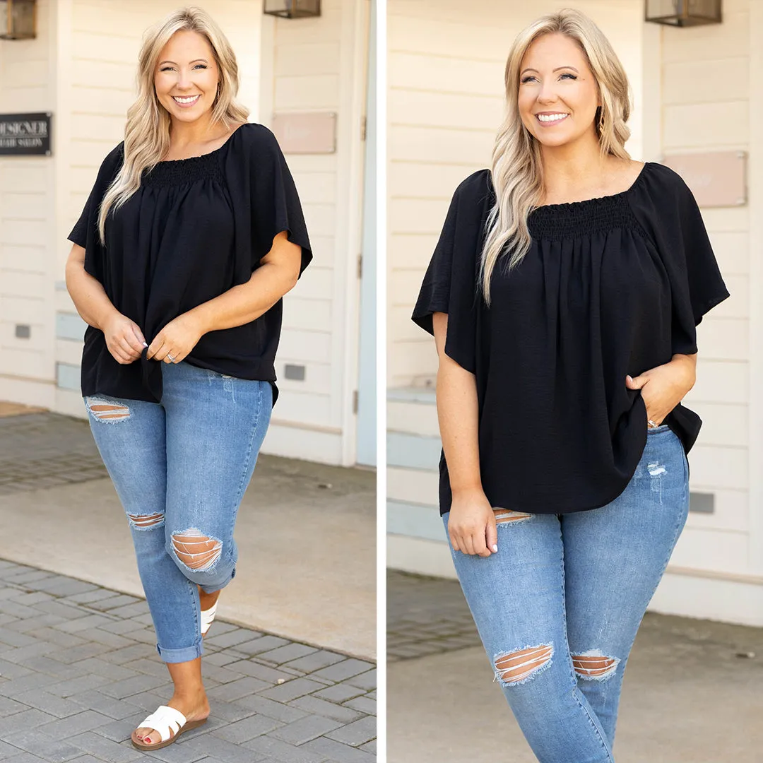 Luxe Valley Top, Black