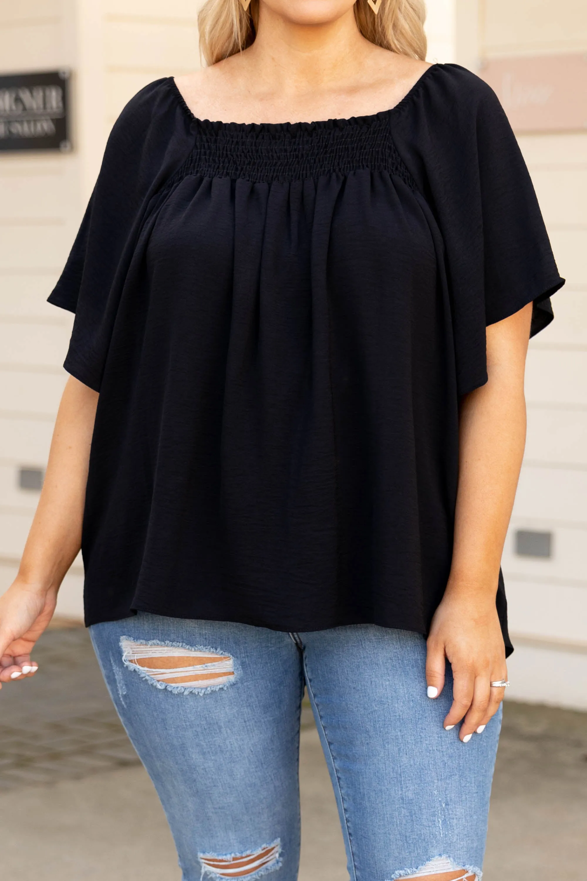 Luxe Valley Top, Black