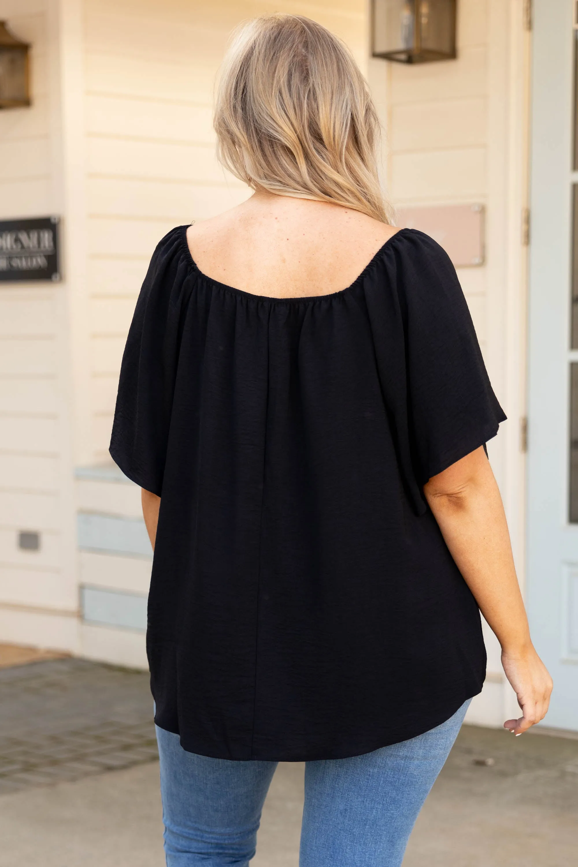 Luxe Valley Top, Black