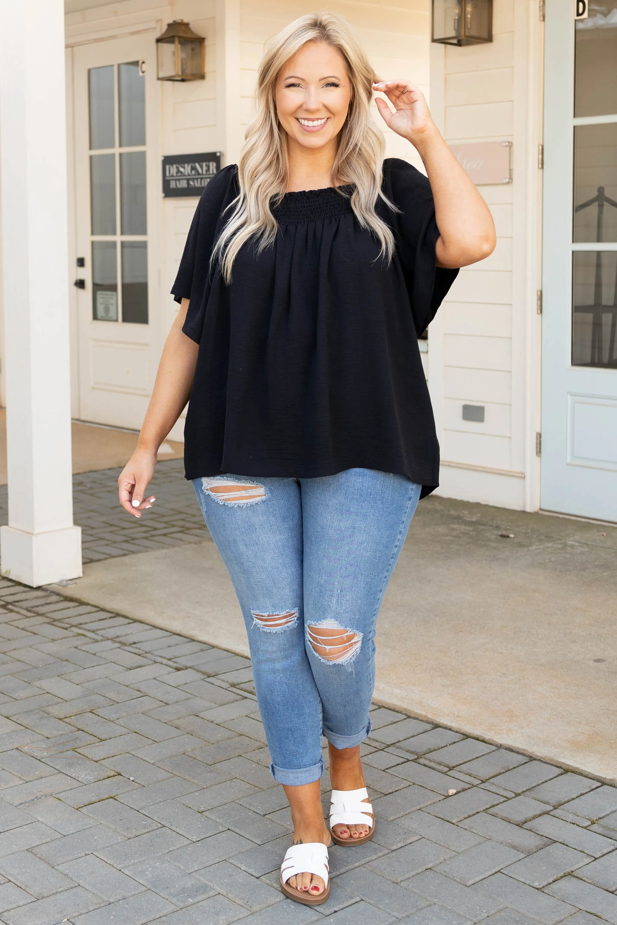 Luxe Valley Top, Black