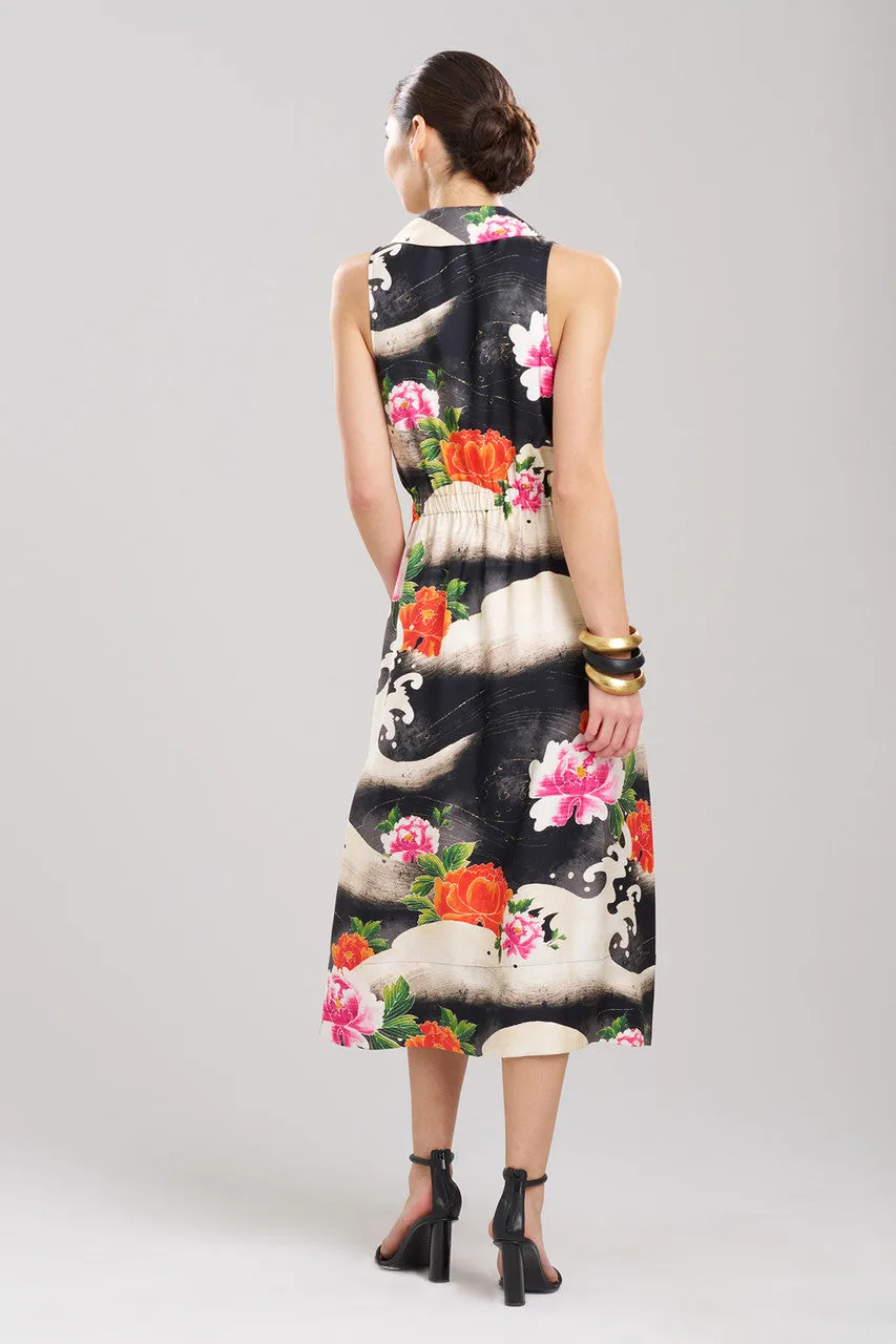 Mayumi Cotton Silk Belted Halter Shirtdress