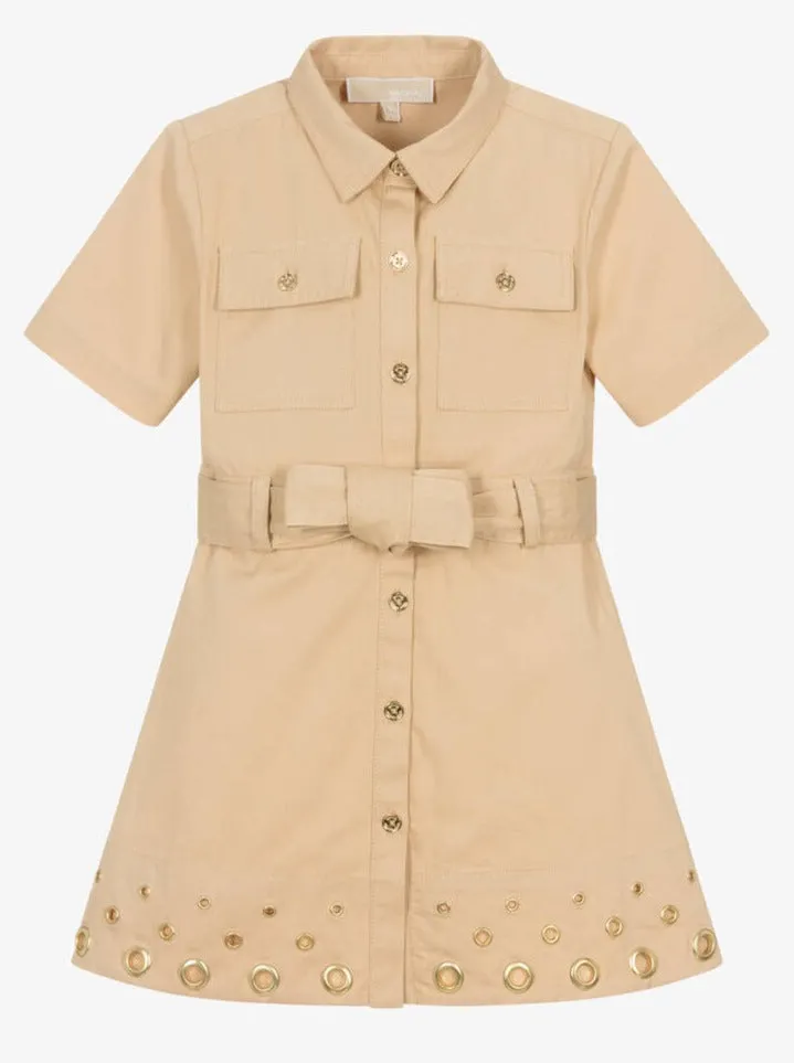 Michael Kors Beige Cotton Utility Dress