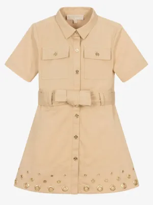 Michael Kors Beige Cotton Utility Dress