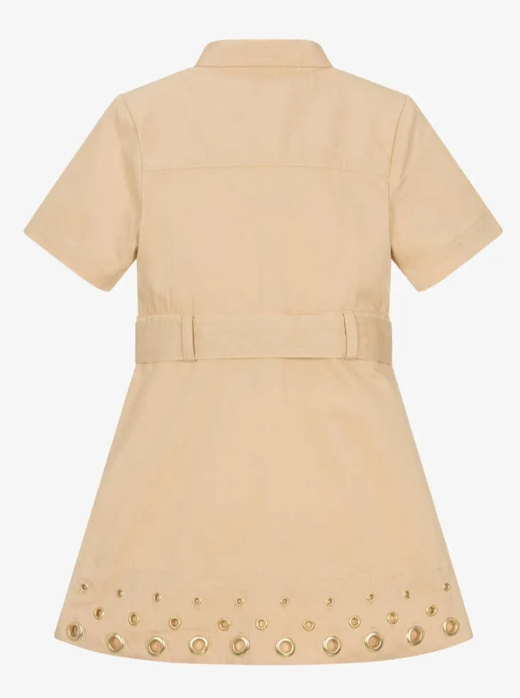 Michael Kors Beige Cotton Utility Dress
