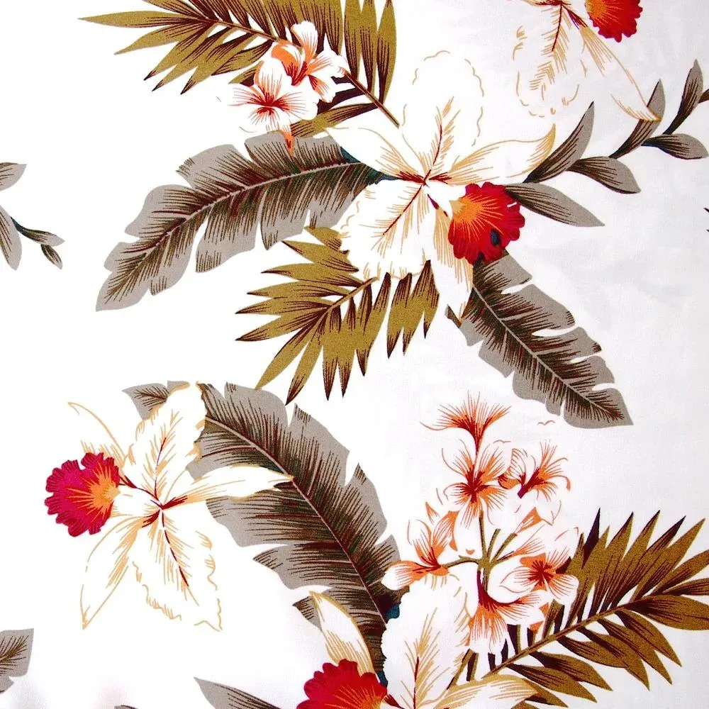 Moon White Fiesta Hawaiian Dress