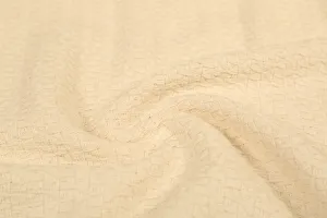 Natural Cream Abstract Textured Cotton Fabric