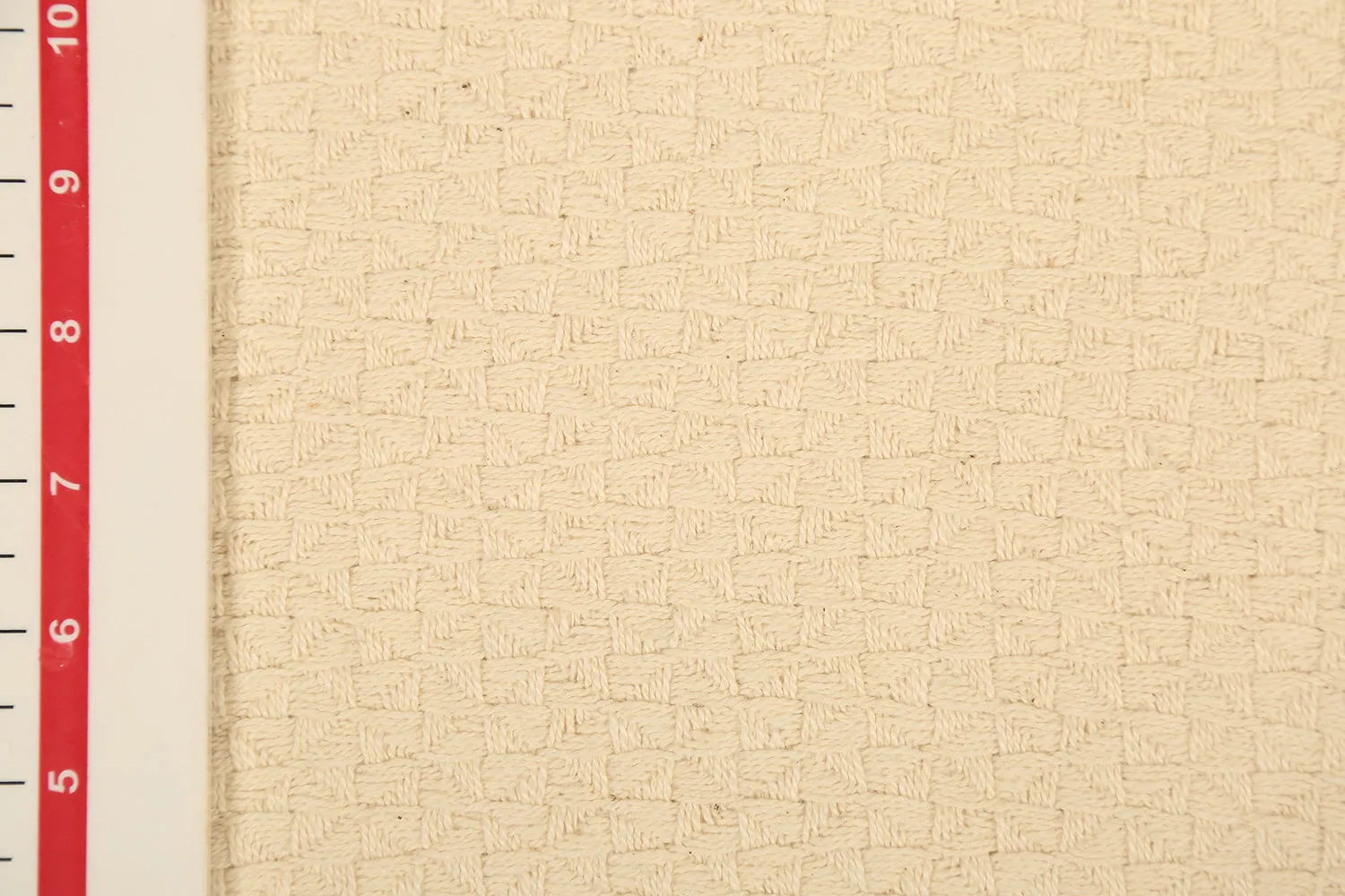 Natural Cream Abstract Textured Cotton Fabric
