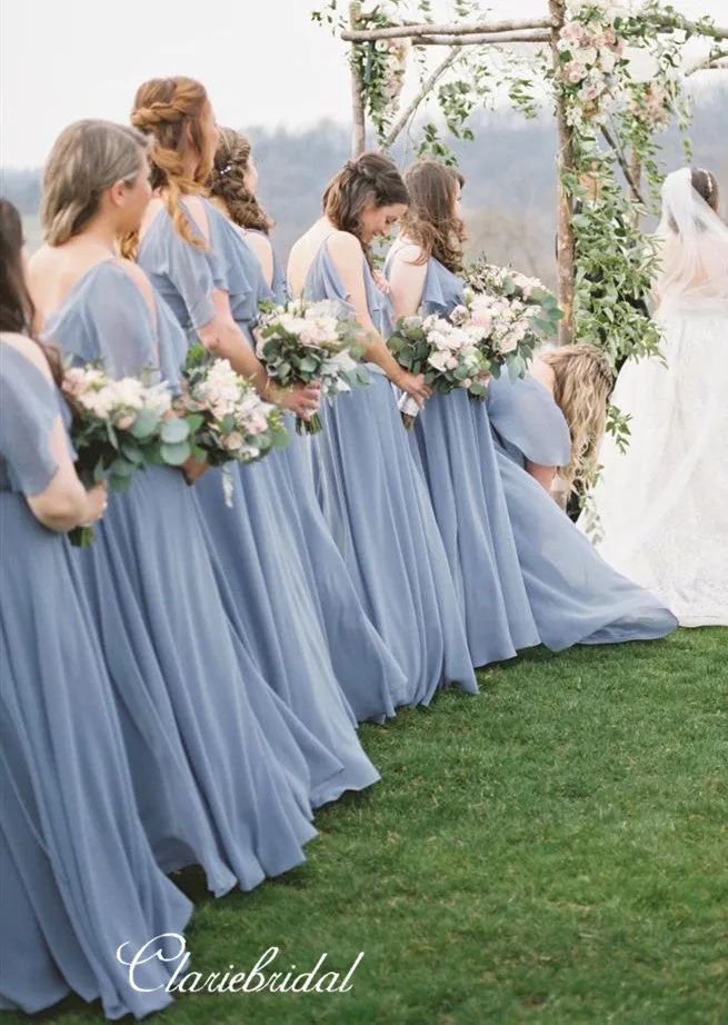 New Trendy Chiffon Bridesmaid Dresses, Elegant Bridesmaid Dresses