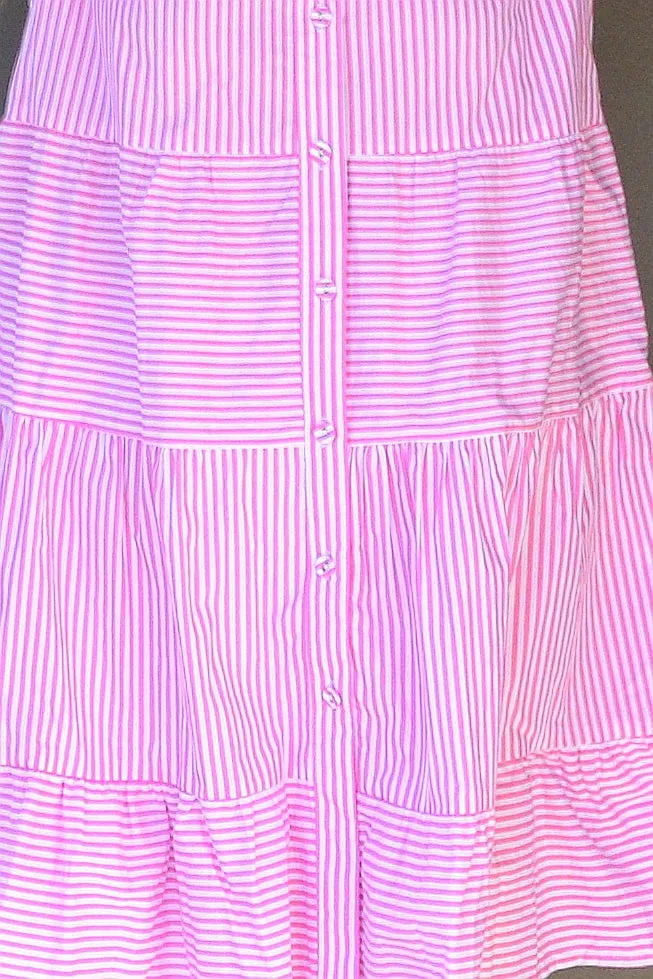 Pink White Striped Tunic Dress